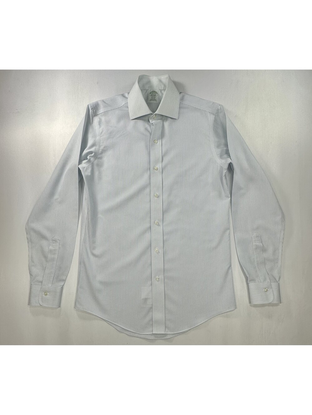 Brooks Brothers Milano Striped Cotton Button Up Blue Men M